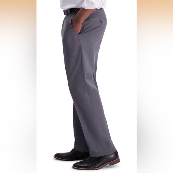 HAGGAR Classic Fit Iron Free Khakis in Gray - Picture 7 of 7
